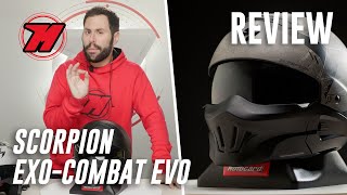 Casco Jet Scorpion Exo-Combat Evo Samurai Negro Rojo Mate - EuroBikes