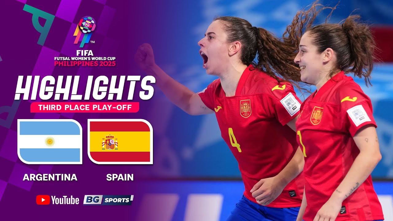 HIGHLIGHTS: Argentina vs Spain | FIFA Futsal Women's World Cup 2025 - 3rd Place | 07.12.25