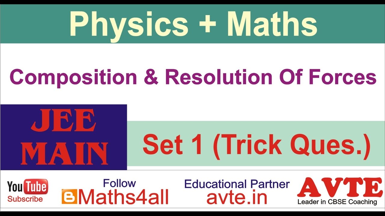Composition & Resolution Of Forces( Trick Questions Set 1) ॥ एंट्रेंस के प्रश्न ॥