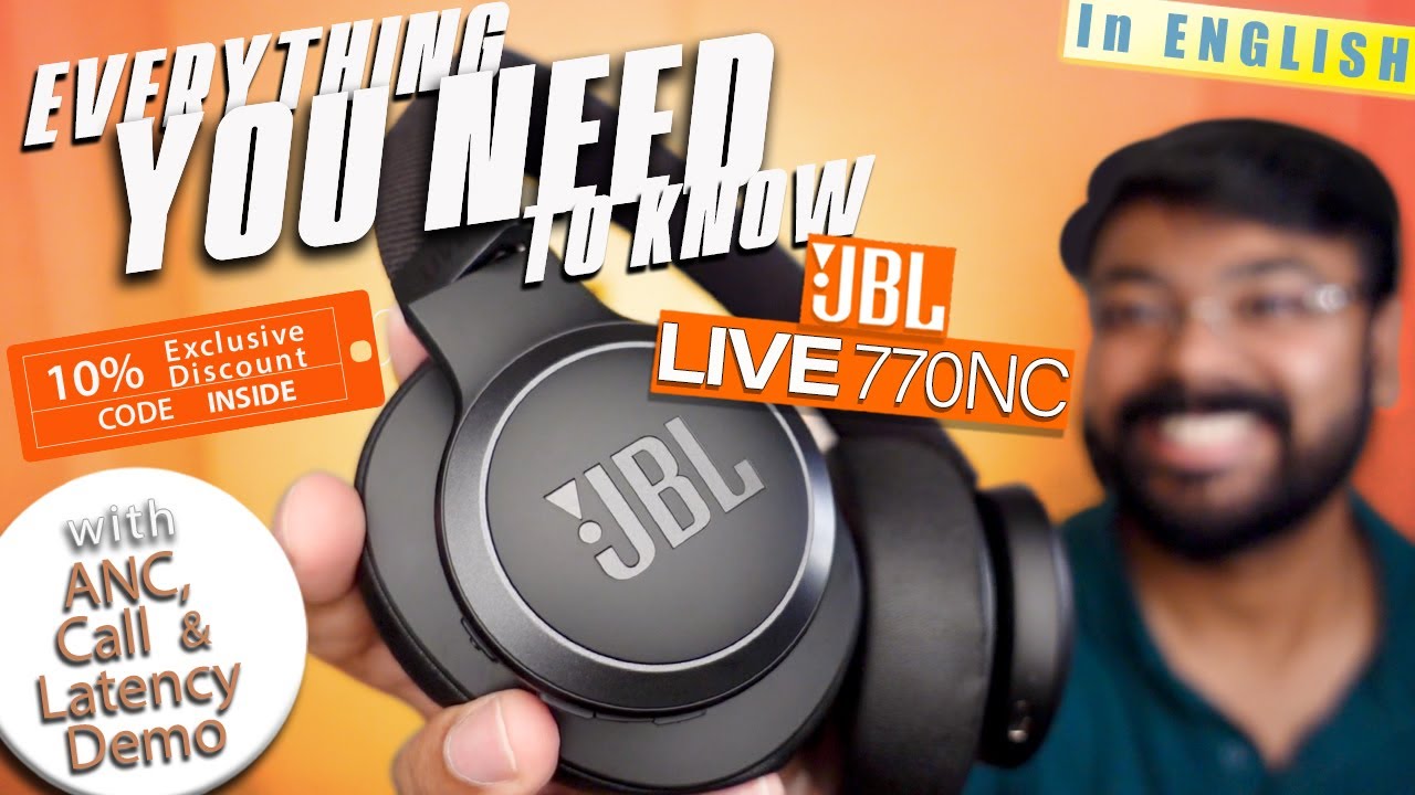 JBL Live 770NC - Draadloze over-ear koptelefoon met noise cancelling - Wit