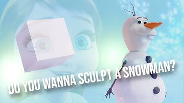 Sculpting journey Ep.1 - Olaf [Frozen] - 3D Blender Timelapse