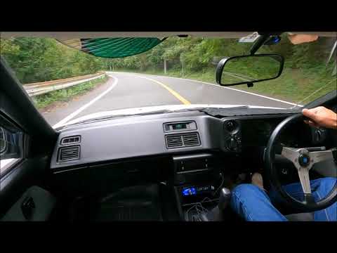 AE86 カローラレビンで峠道を走ってみたら最後にケツがつるッと！