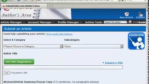 Article Directories - Quick Way To Submit An Article to Article Directories