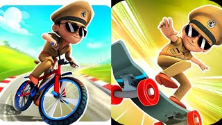 Little Singham Cycle Race VS Little Singham Super Skater Android New Update Gameplay screenshot 4