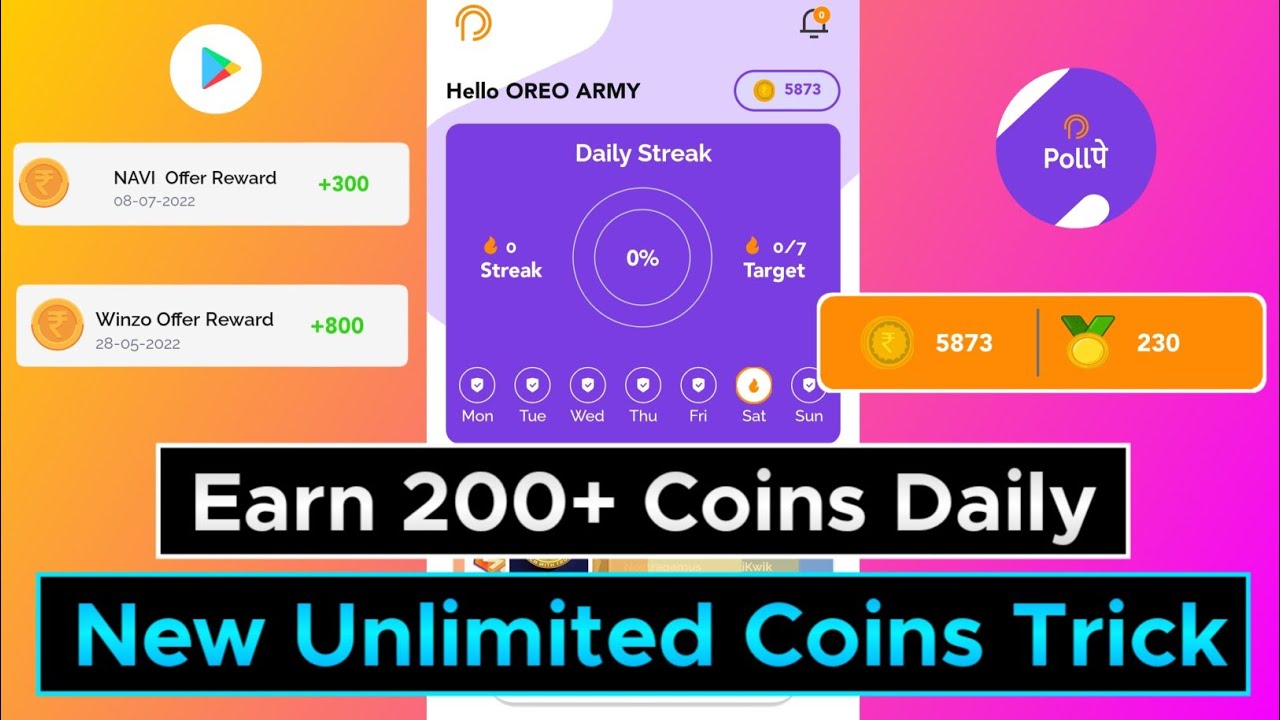Pollpe App Offer's Complete Kaise Kare | Unlimited Coins Trick | Free Paytm Cash & Google Gift Card