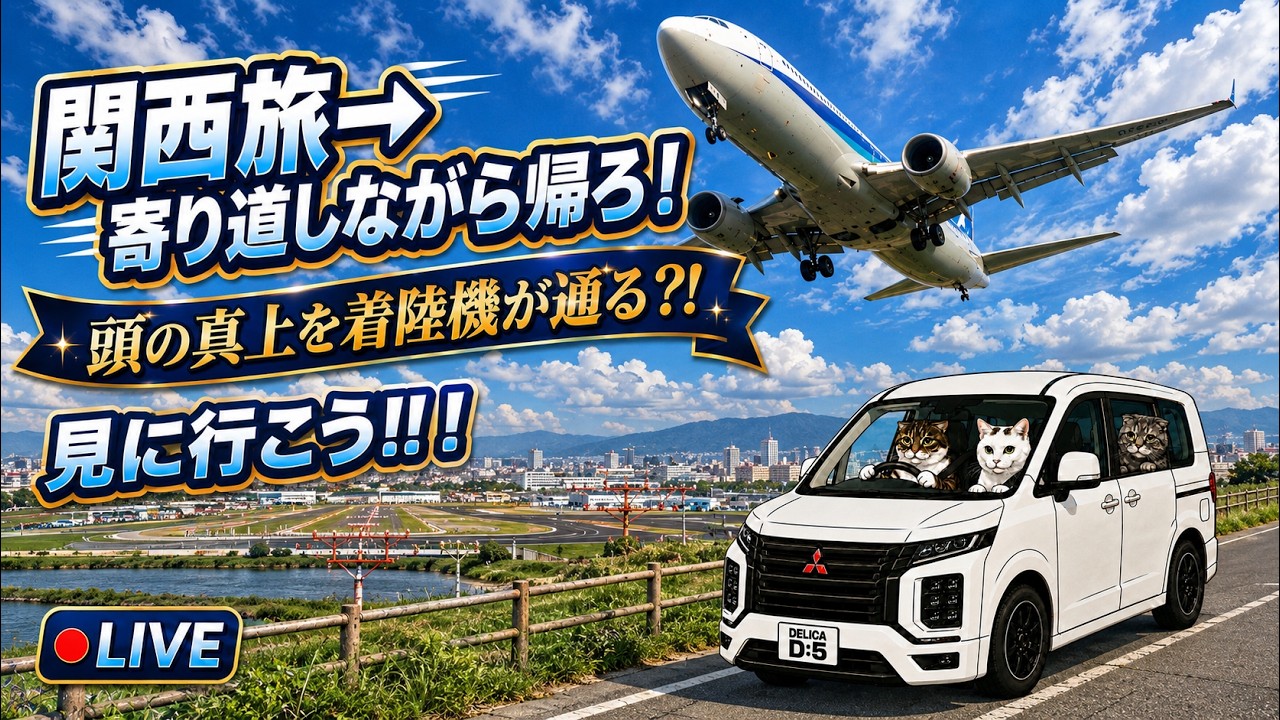 大阪ドライブ旅〜寄り道しながら帰ろ！豊中つばさ公園『ma-zika』真上