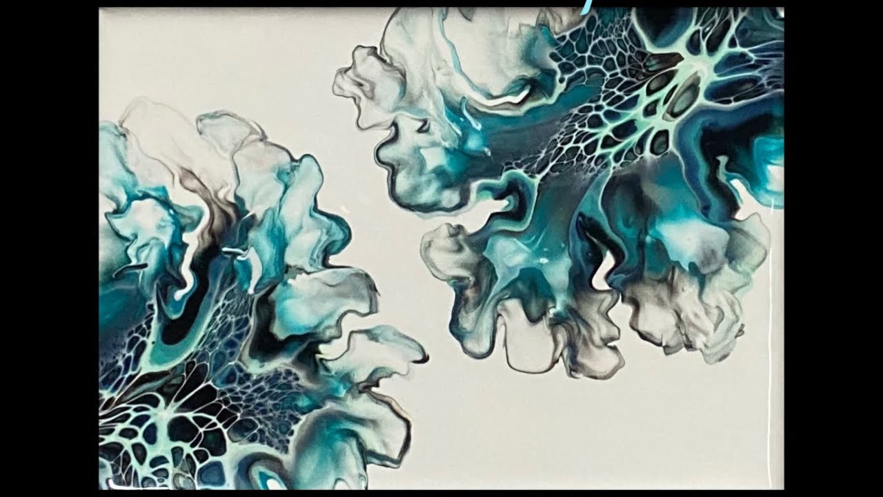 (730) Shelee Art Bloom Technique, Blown Out Acrylic Pouring - YouTube
