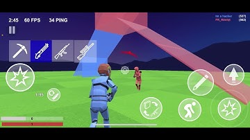 Using the boosted aim assist trick in Arena on 1v1.LOL mobile