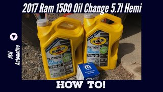 2017 Ram 1500 Oil and Filter Change  5.7l Hemi | How To