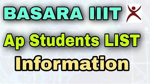 Basara IIIT Ap Students List in phase 2 List 2020|Basara IIIT Phase2 List 2020|iiit basara|rguktiiit