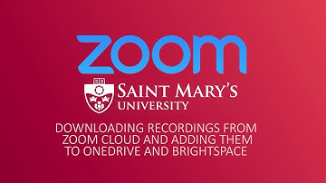 DOWNLOADING RECORDINGS FROM ZOOM CLOUD AND ADDING THEM TO ONEDRIVE AND BRIGHTSPACE