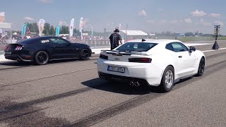 2017 Ford Mustang GT 5.0 Supercharged vs 2017 Chevrolet Camaro 2SS 6.2 1/4 mile drag race