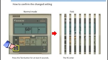 Daikin Field Setting with Remote Controller