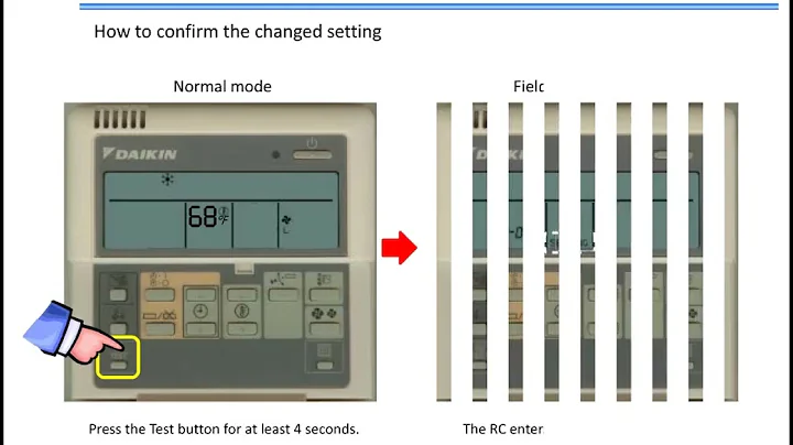 Daikin Field Setting with Remote Controller