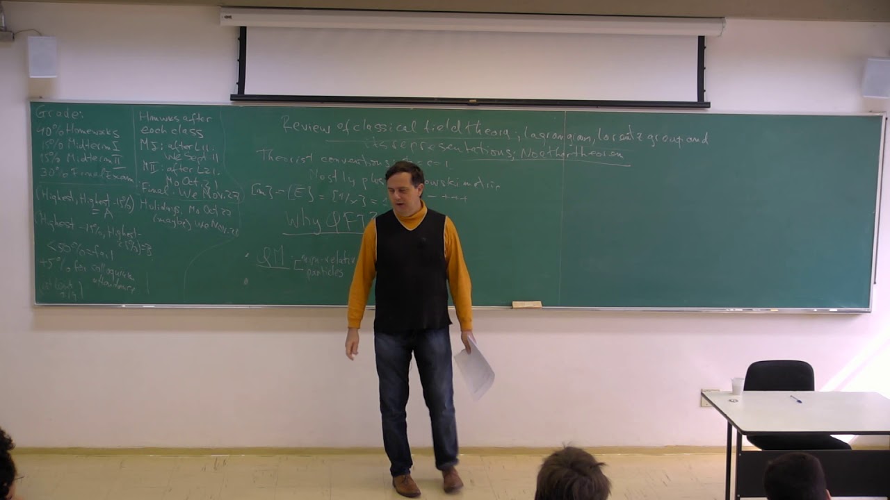 Course: Quantum Field Theory I - Lecture 1 - YouTube