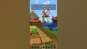 That one friend who adds too many Add-ons to their World… #minecraft #addons #dragon #cars #bosses