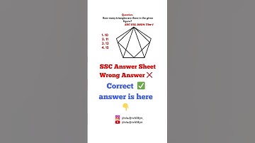 SSC CGL Wrong answer ❌ Counting Figures trick #ssccgl #sscprotest #shorts #sscresoning #ssc