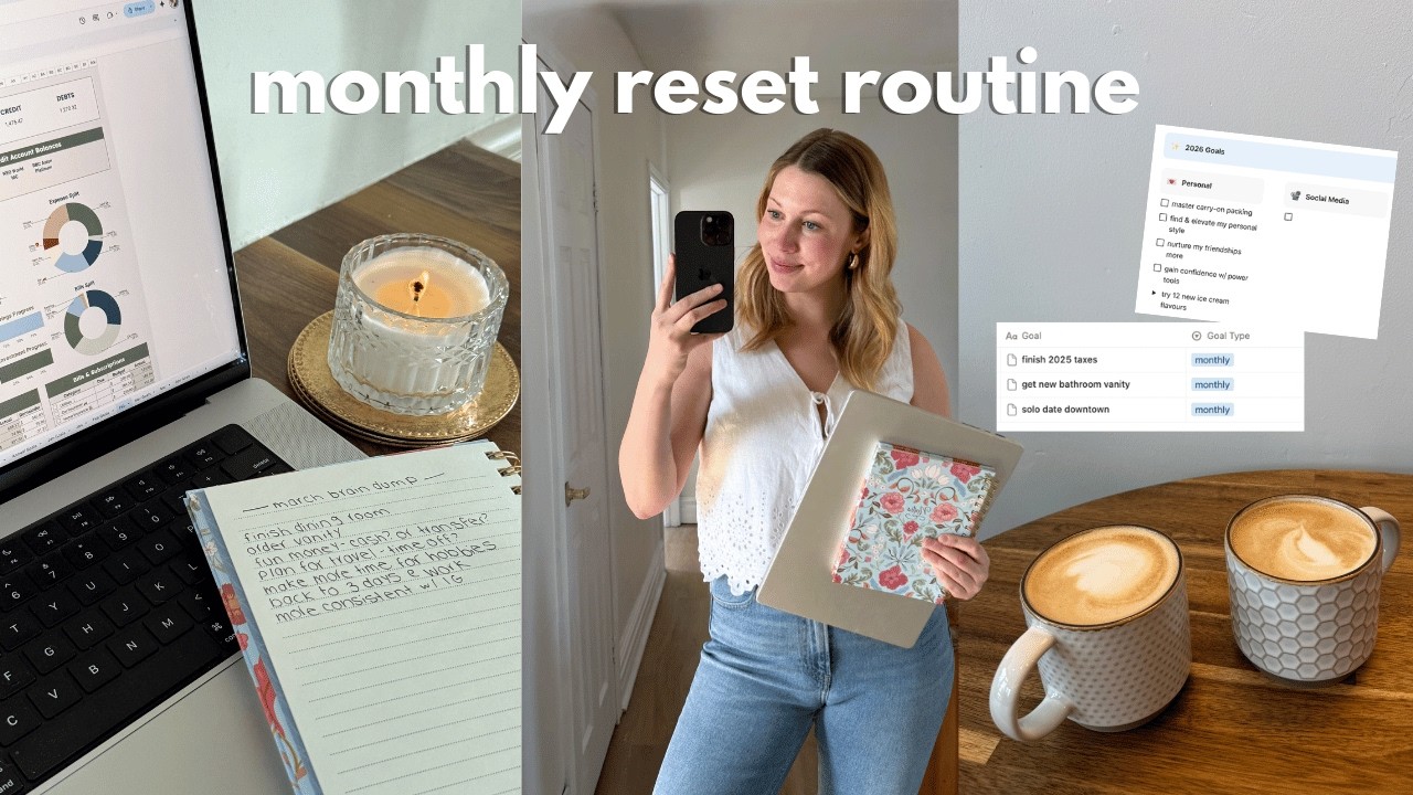 how i plan + reset for a new month | realistic monthly reset