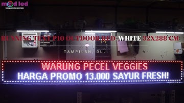 RUNNING TEXT P10 MERAH-PUTIH OUTDOOR 32 X 288 CM