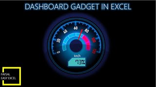 Dashboard Gadget Speedometer Chart in Excel 2016