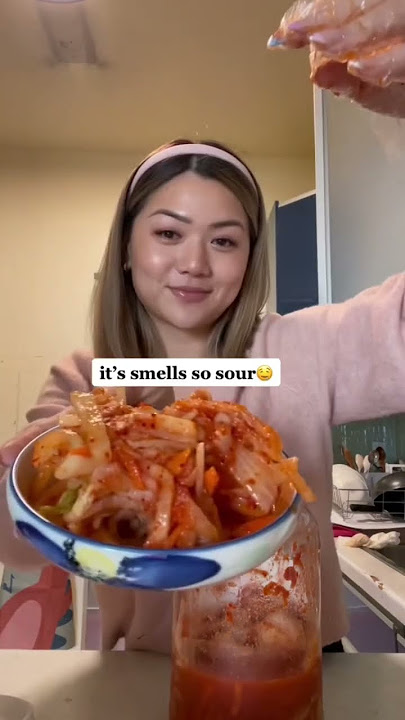 My Korean Grandma Tries My Kimchi Part 2🥬 #shorts