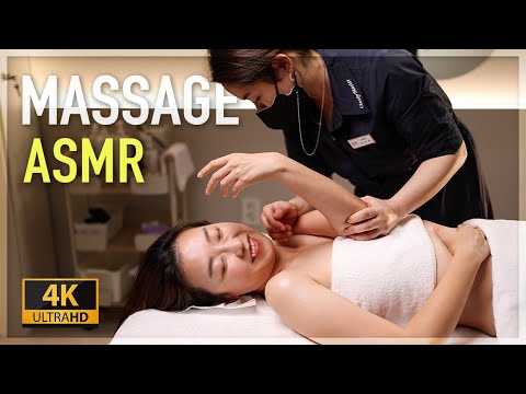 ASMR / 난생 처음 관절 마사지를 받아 보았어요.~ 등,복부,다리,어깨 마사지