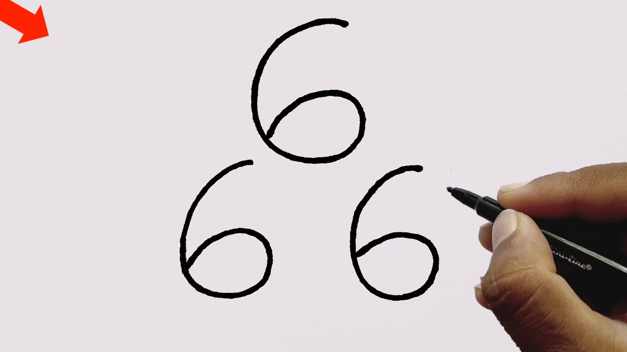 Drawing Using 666 How To Draw Elephant Using 666 Number l Elephant Drawing Easy l Number ...