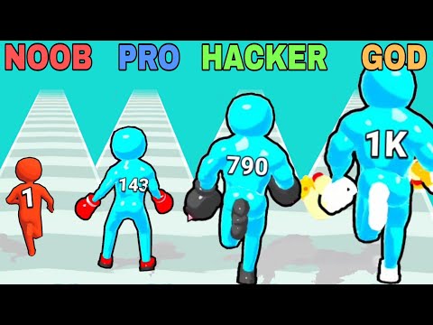 NOOB VS PRO VS HACKER VS GOD In Runner Up