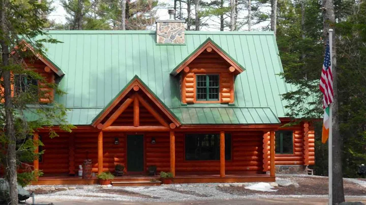 Maine Real Estate - Big Bear Cabin / Log Home, Harrison, Maine