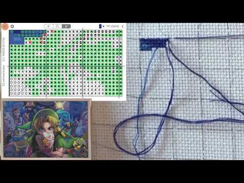 Cross Stitch: New Start! Diagonal Parking Tutorial #6: How I Begin a New Project on the Diagonal
