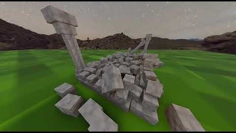 Satisfying Minecraft-Style Structure Collapse | Block Physics Simulation