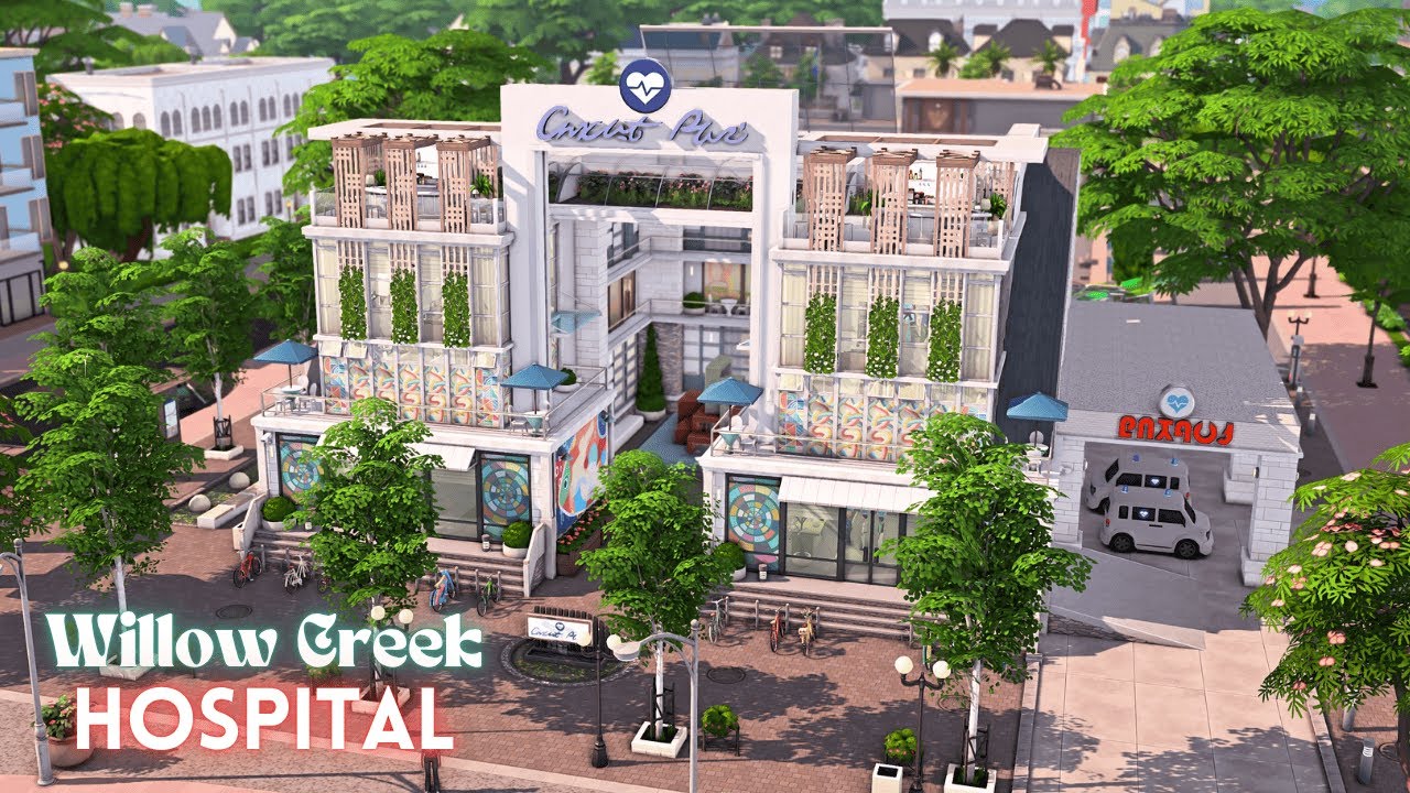 Willow Creek Hospital Reimagined 🩺🏥 | The Sims 4 Speed Build | NOCC