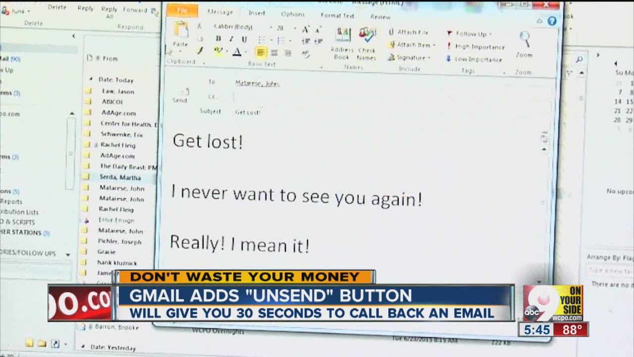Gmail "unsend" feature - YouTube