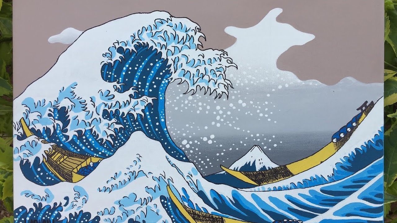 La Gran Ola - Katsushika Hokusai - Pintar por números