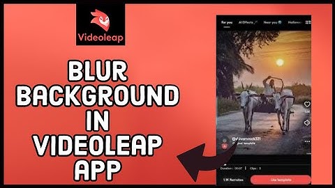 How to Blur Background in Videoleap App 2023?