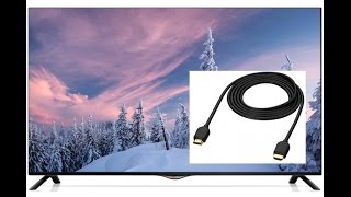 Подключение компьютера к телевизору LG через HDMI кабель(В этом видео, мы подключаем компьютер к телевизору с помощью HDMI кабеля и можем использовать телевизор как..., 2015-01-22T19:39:42.000Z)