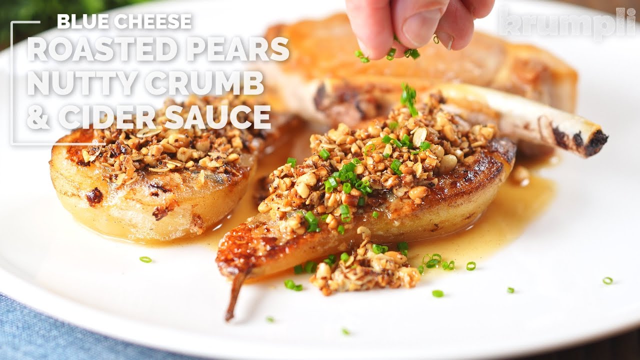 Roasted Pears with Blue Cheese