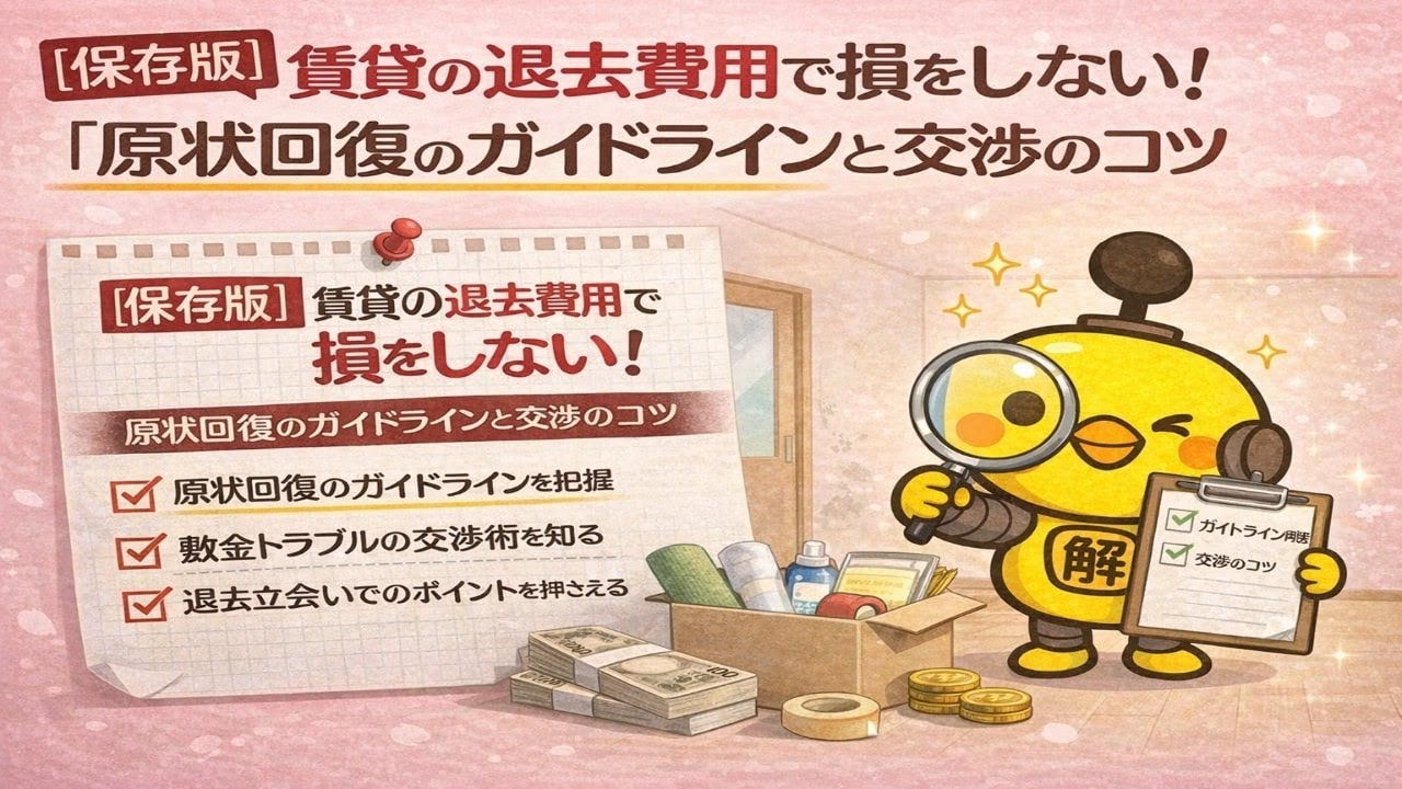 〖保存版〗賃貸退去時の費用トラブルを防ぐ方法｜原状回復の本当のルールと交渉のコツ