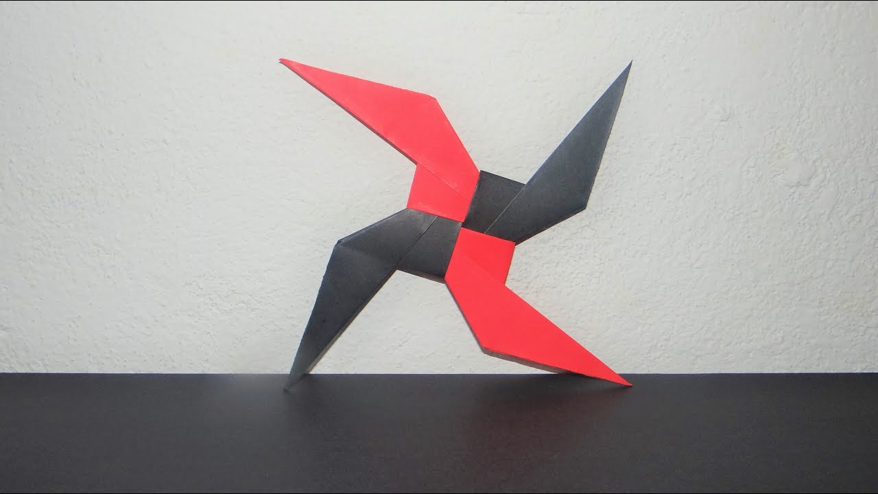 Cómo hacer una estrella ninja (Shuriken) de papel a origami muy fácil.