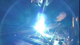 Slo-motion video of Marines welding