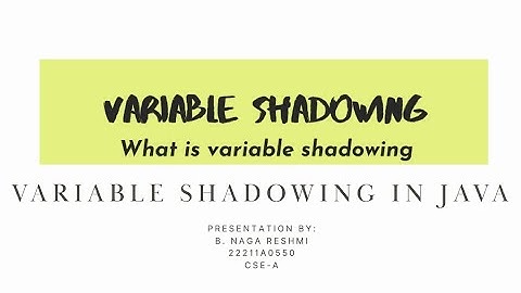 variable shadowing in java