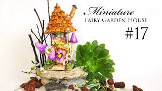 Miniature Fairy Garden House with Toilet Paper Roll Tube - Clay Craft DIY Idea