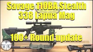Savage 110BA STEALTH 338 Lapua Magnum 100 round performance update