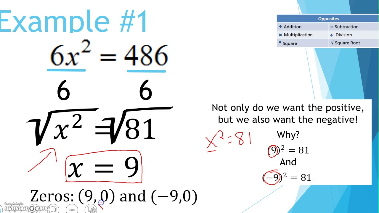 05 Solving Quadratics by Taking the Square Root - YouTube