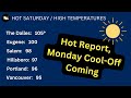 Portland weather, Pacific Northwest 100° Saturday highs, cool-off to begin next week image