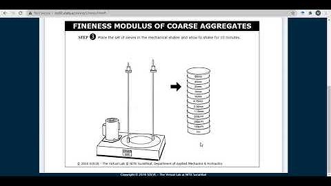 6  Demo video for virtual lab  Sieve Analysis of Coarse Aggregate