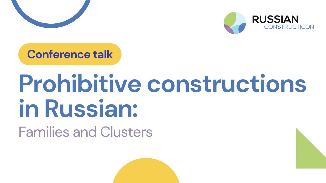 Prohibitive constructions in Russian: Families and clusters