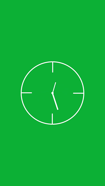 Copyright free Green screen clock video | New clock animation video footage on green background