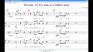 Messiah 12 for unto us satb