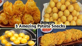 3 Amazing Crispy  Potato Snacks Recipes ? Easy And Tasy Potato Snacks  Recipes